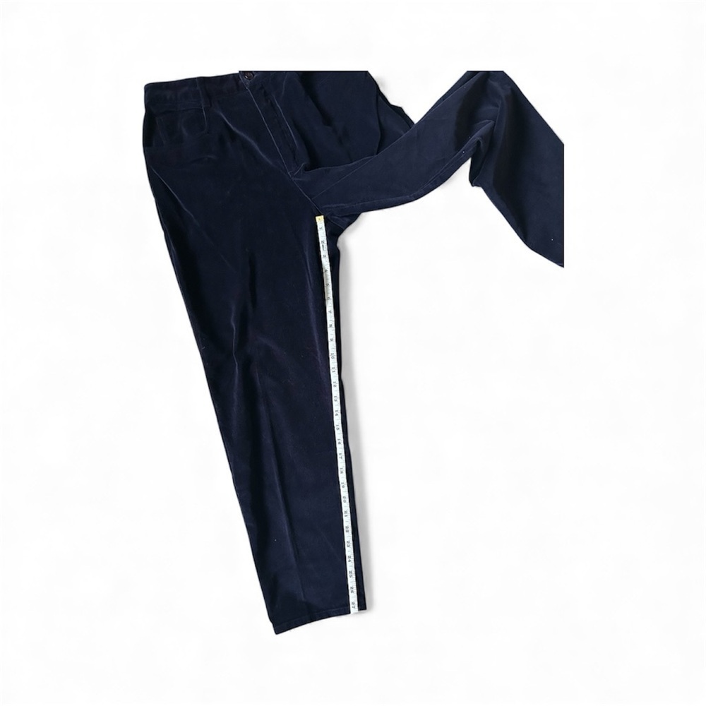 Talbots navy blue velvet cotton 90s/2000 Mom Jeans style straight leg 10 petite - Picture 5 of 7
